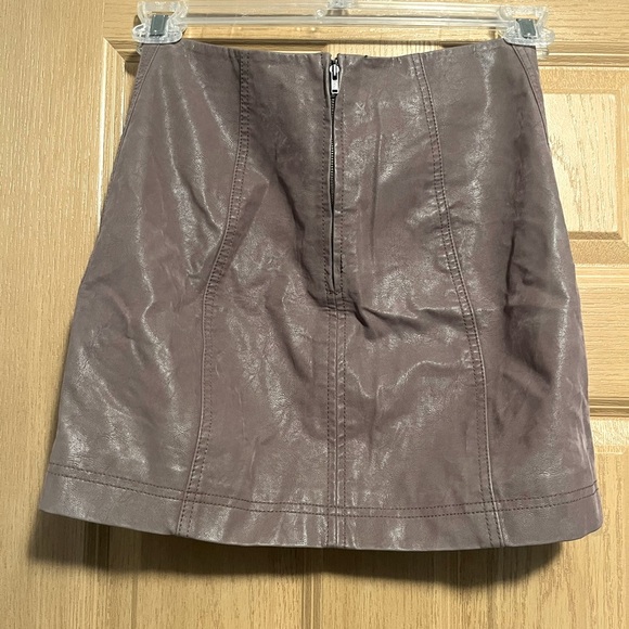 Free People Dresses & Skirts - Free People Modern Femme Faux Suede Mini Skirt Taupe Size 0
